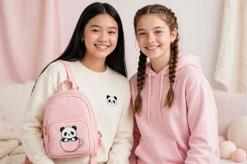 Cuppa Panda Backpack — Pink